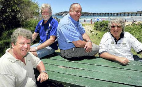 Old hands on deck: Between Garry Innes, Craig Chisholm, Ray Benson and Mark Doran, there are almost 100 sails in the Pittwater to Coffs Harbour Yacht Race. Old hands on deck: Between Garry Innes, Craig Chisholm, Ray Benson and Mark Doran, there are almost 100 sails in the Pittwater to Coffs Harbour Yacht Race.